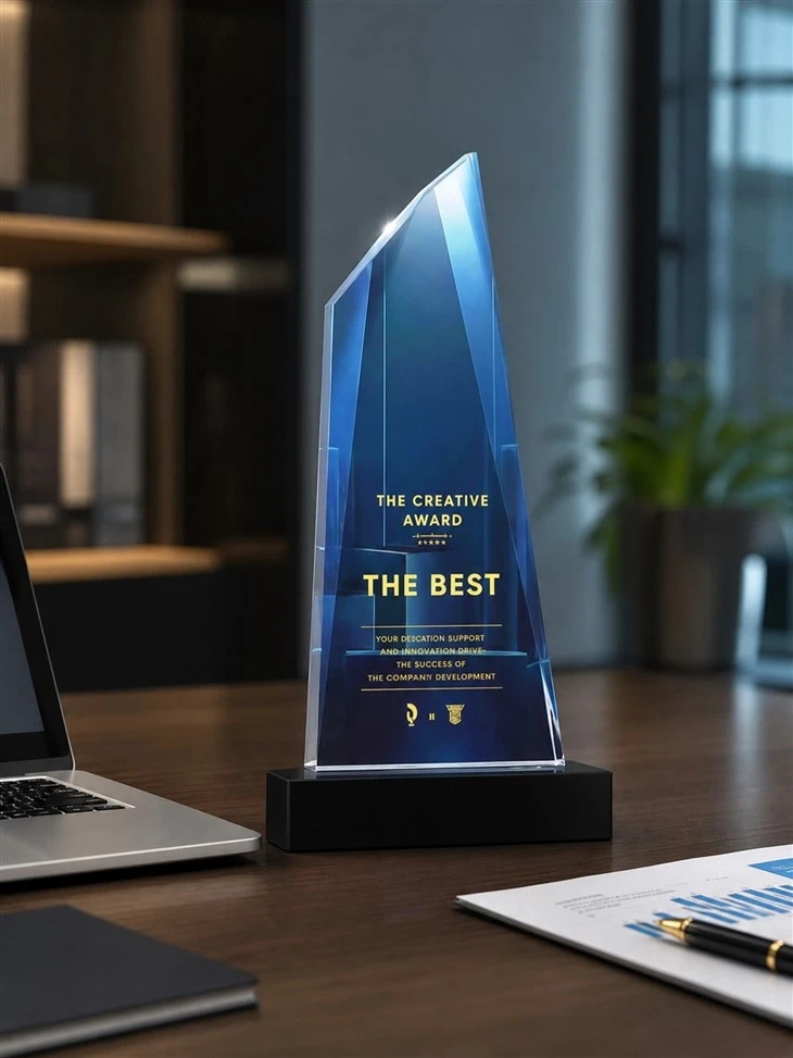 Obelisk Crystal Trophy With Slant Top suppliers