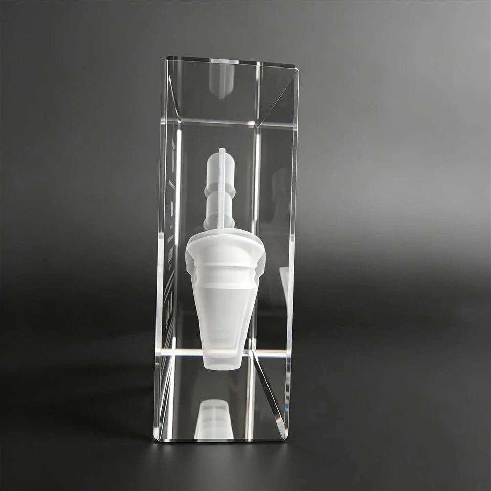 3D Inner Carved Drink Crystal Award high quality