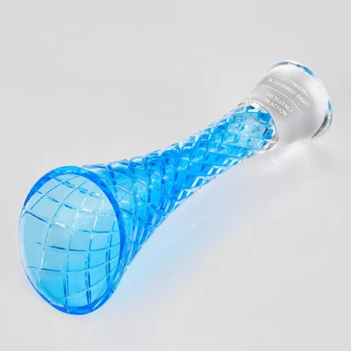 Colored Glass Vase Shaped Award Trophy