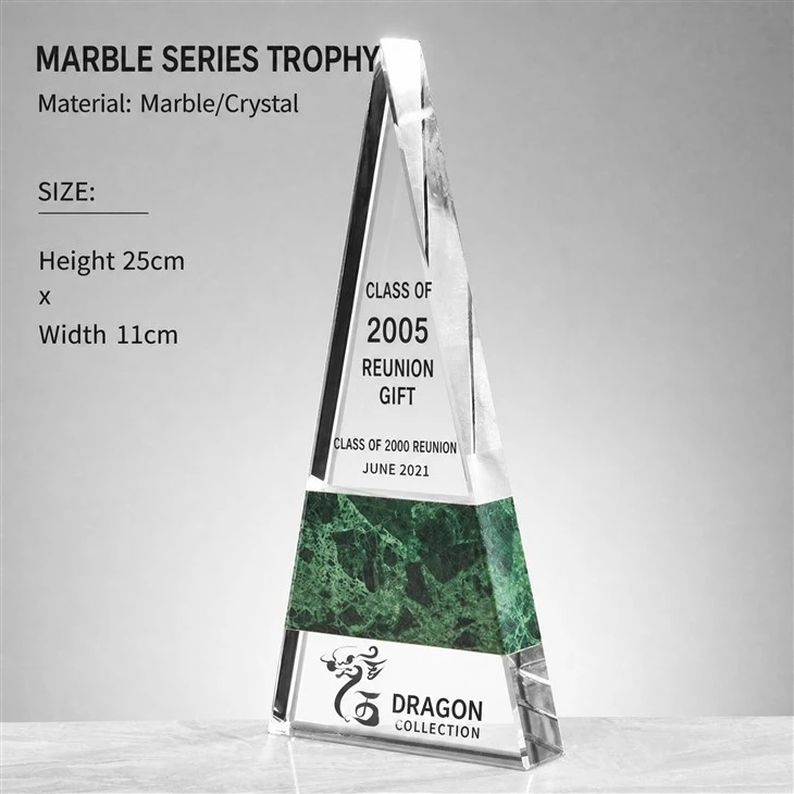 Premium Marble Crystal Recognition Trophy