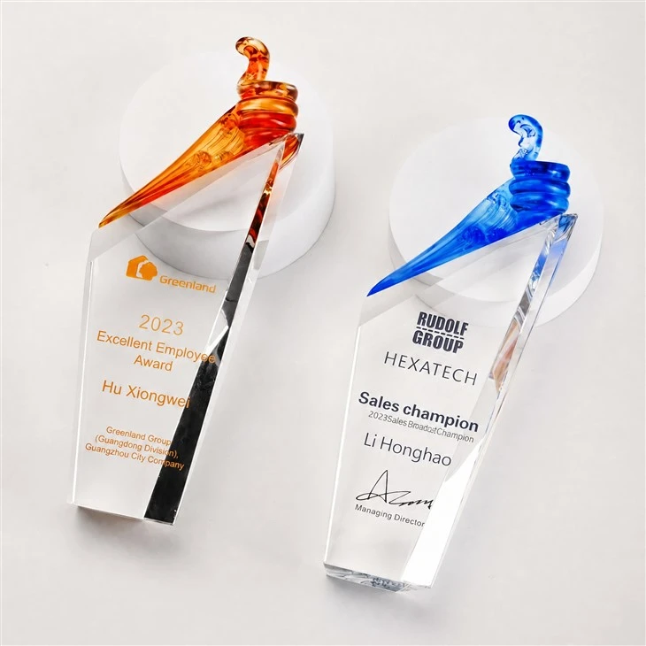 Premium Crystal Sculpture Recognition Trophy