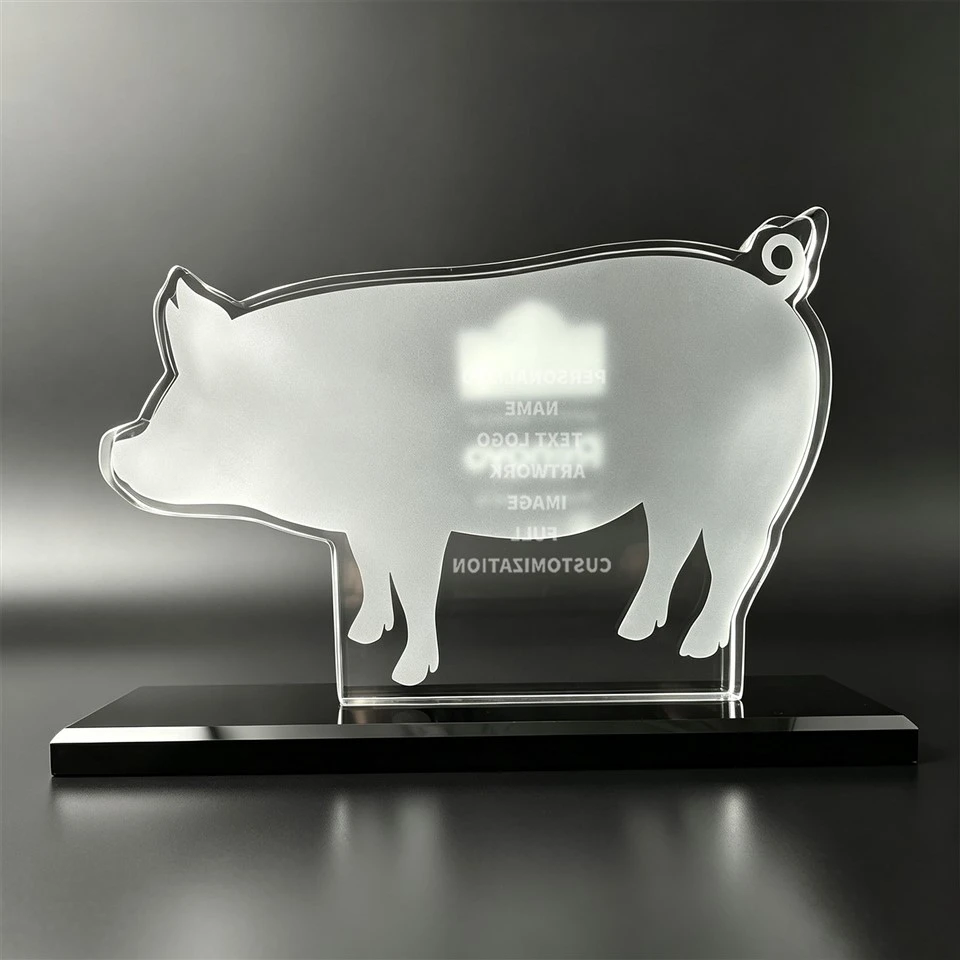 Personalized Animal Crystal Glass Desk Award best