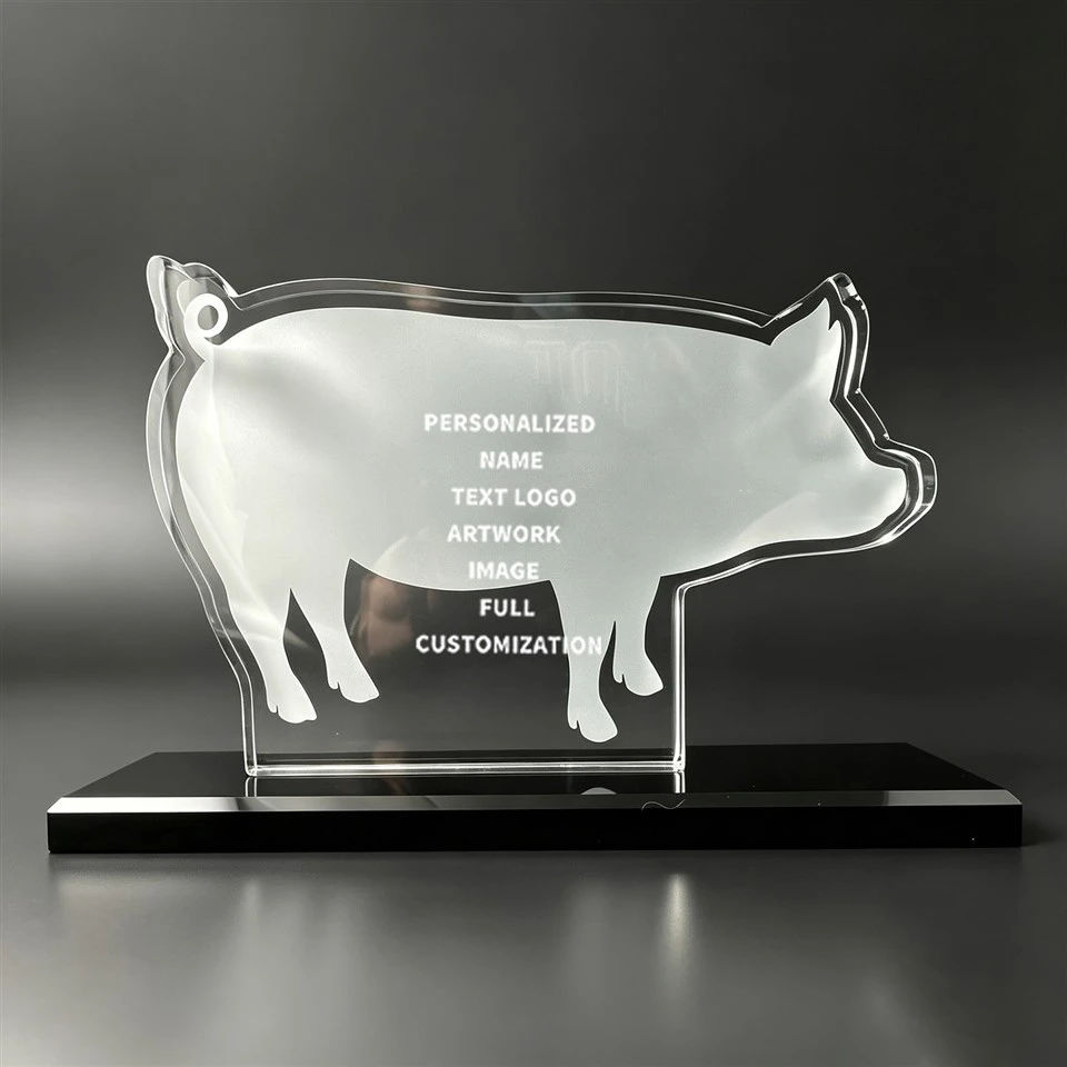 Personalized Animal Crystal Glass Desk Award suppliers